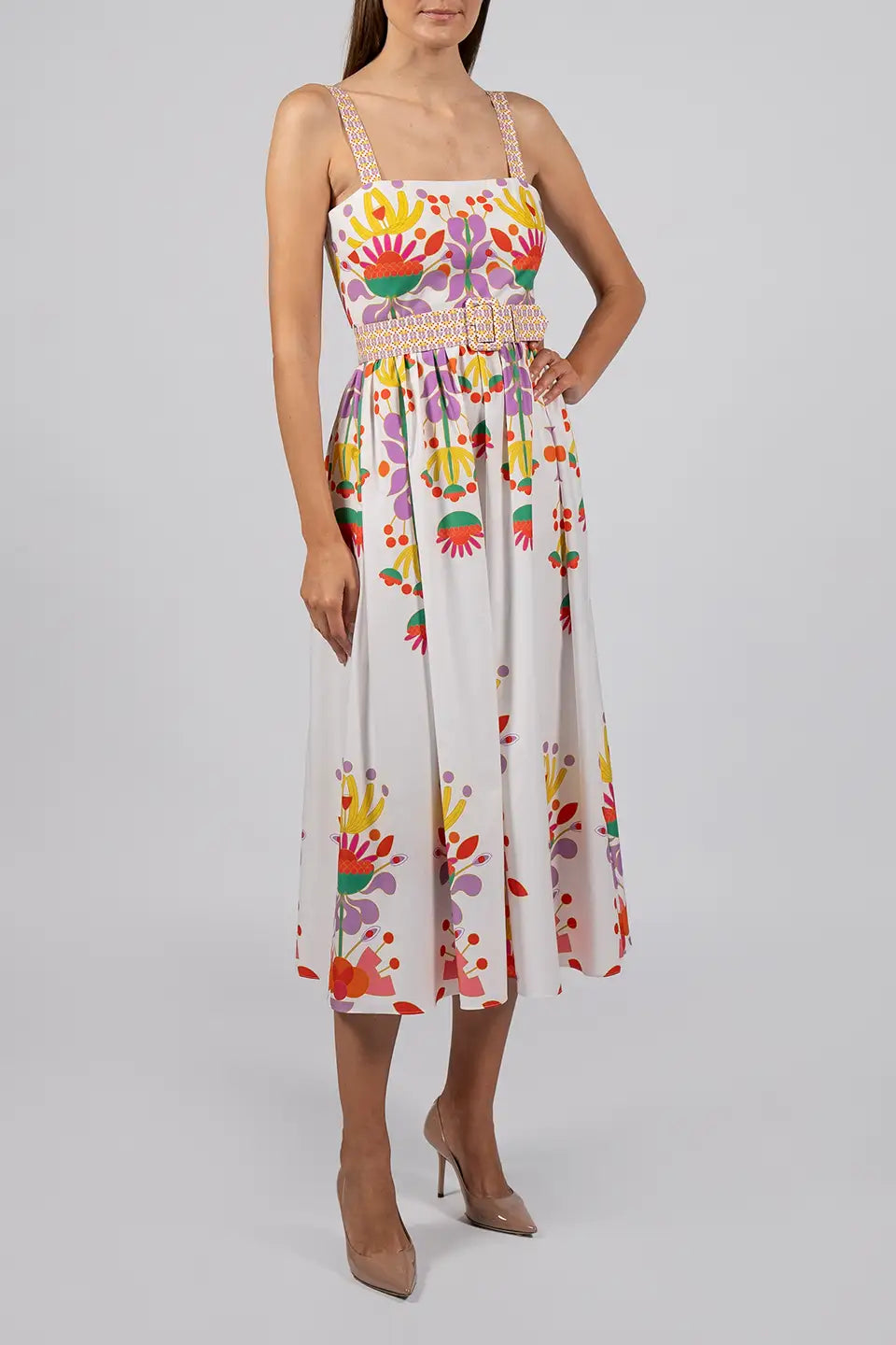 Designer White Midi dresses, shop online with free delivery in UAE. Product gallery 2