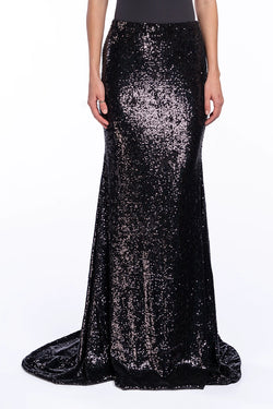 Giuseppe Di Morabito | Black Shimmering Maxi Skirt