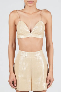 Federica Tosi | Sequined Caramel Bra