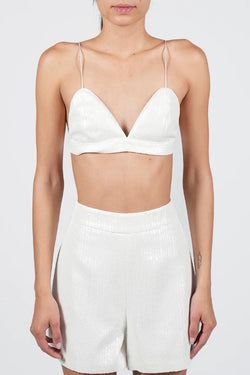 Federica Tosi | Sequined White Bra