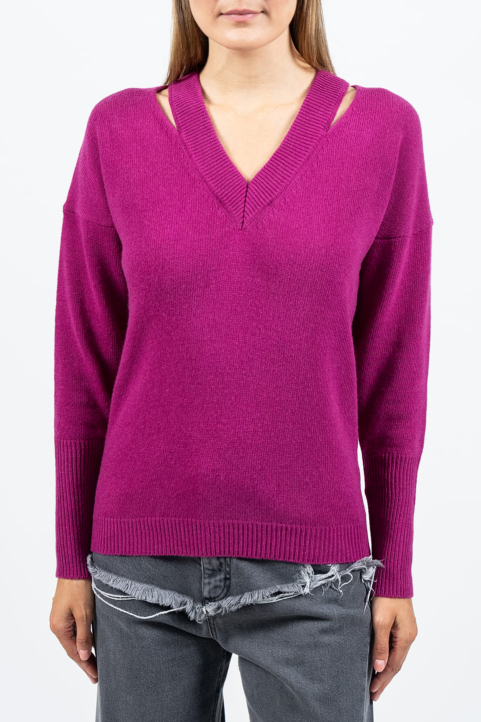 Shop online trendy Pink Women long sleeve from Federica Tosi Fashion designer. Product gallery 1