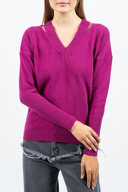 Federica Tosi | Dark Pink Knit Sweater, alternative view