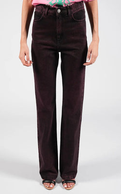 Federica Tosi | Red Straight-Leg Jeans