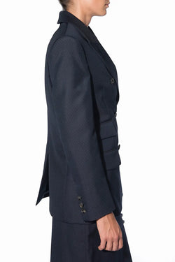 Vivetta | Dark Blue Double - Breasted Blazer, alternative view