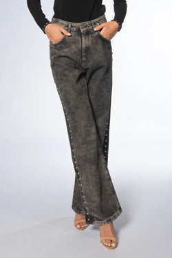 Federica Tosi | Stud Wide-Leg Jeans, alternative view