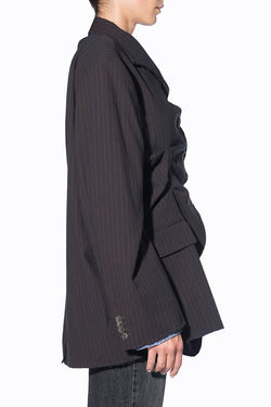 Avavav | Pleated Blazer Dark Violet, alternative view