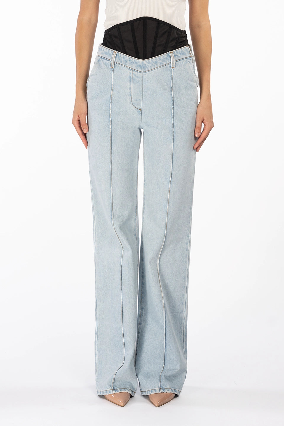 Shop online trendy Blue Jeans from Giuseppe Di Morabito Fashion designer. Product gallery 1