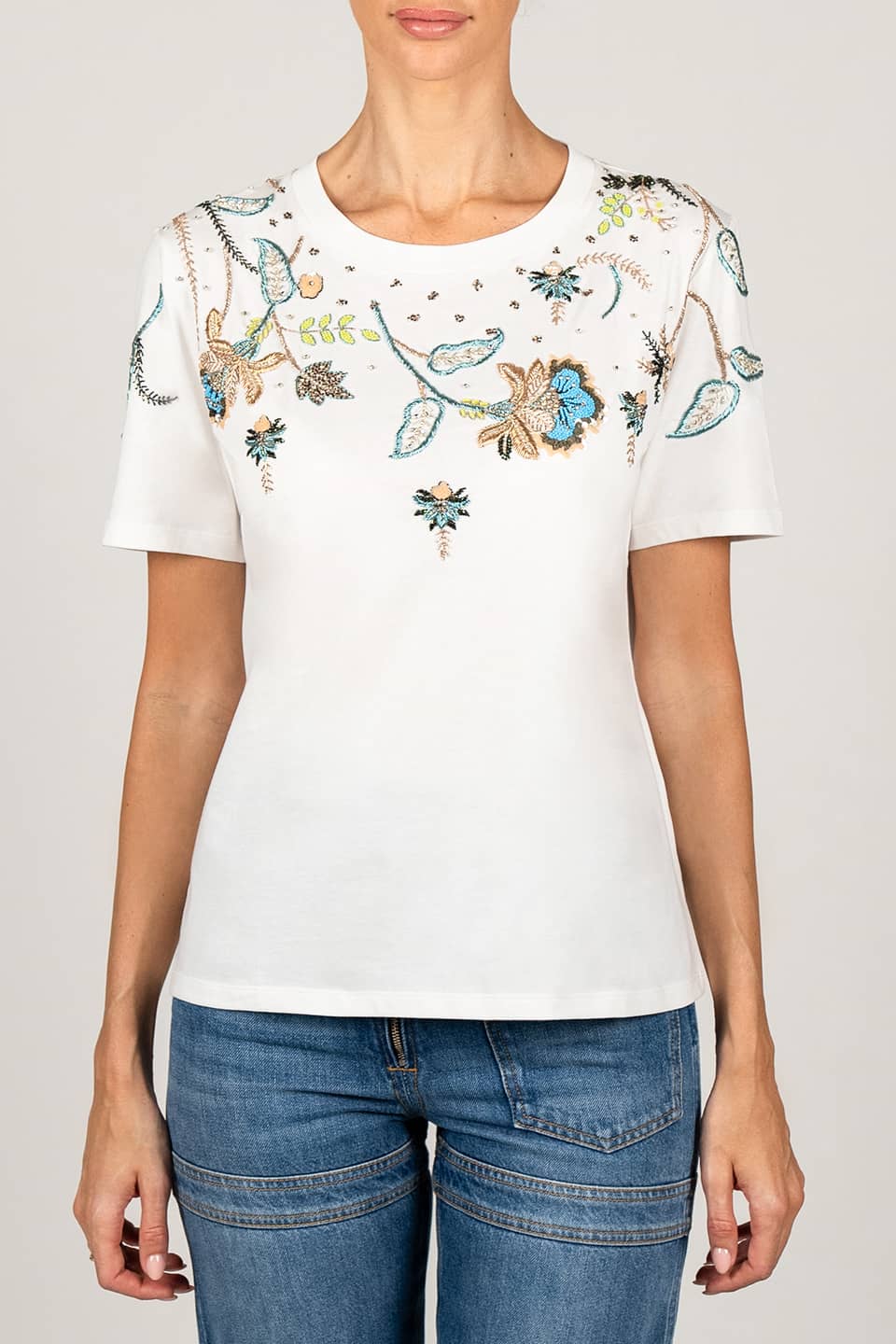 Shop online fashion designer white t-shirt. Product gallery 1
