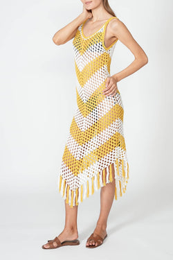 Dodo Bar Or | Mellor Dress Yellow/White, alternative view