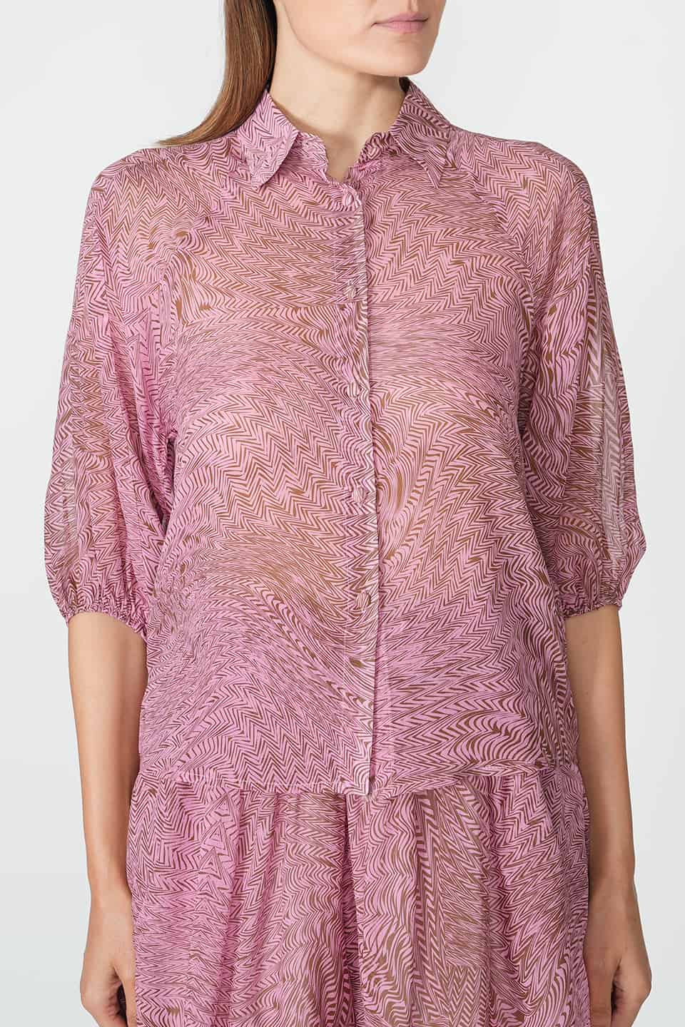 Shop online trendy Pink Women short sleeve from Federica Tosi Fashion designer. Product gallery 1
