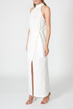 Federica Tosi | Wrap-detail Long Dress White, alternative view