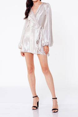 Lavishly Appointed | Silver Mini Dress