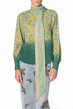 Manoush | Green Bohemian Woven Shirt