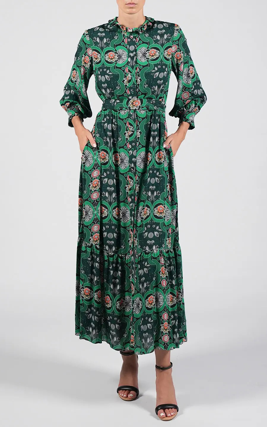 Designer Green Maxi dresses, shop online with free delivery in UAE. Product gallery 2