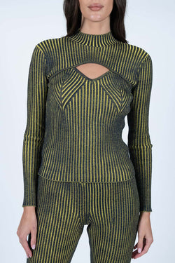 Vivetta | Yellow Knit Turtleneck Sweater