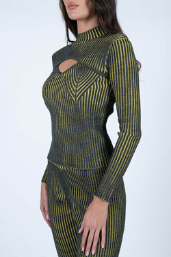 Vivetta | Yellow Knit Turtleneck Sweater, alternative view