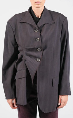 Avavav | Pleated Blazer Dark Violet