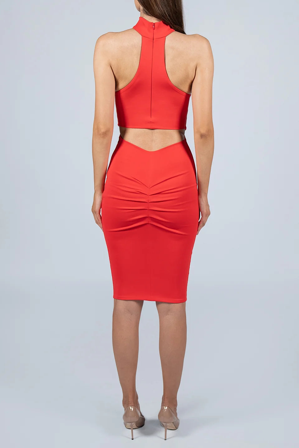 Designer Red Midi dresses, shop online with free delivery in UAE. Product gallery 4