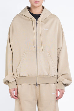 Avavav | Beige Shoulderless Hoodie