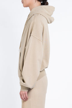 Avavav | Beige Shoulderless Hoodie, alternative view