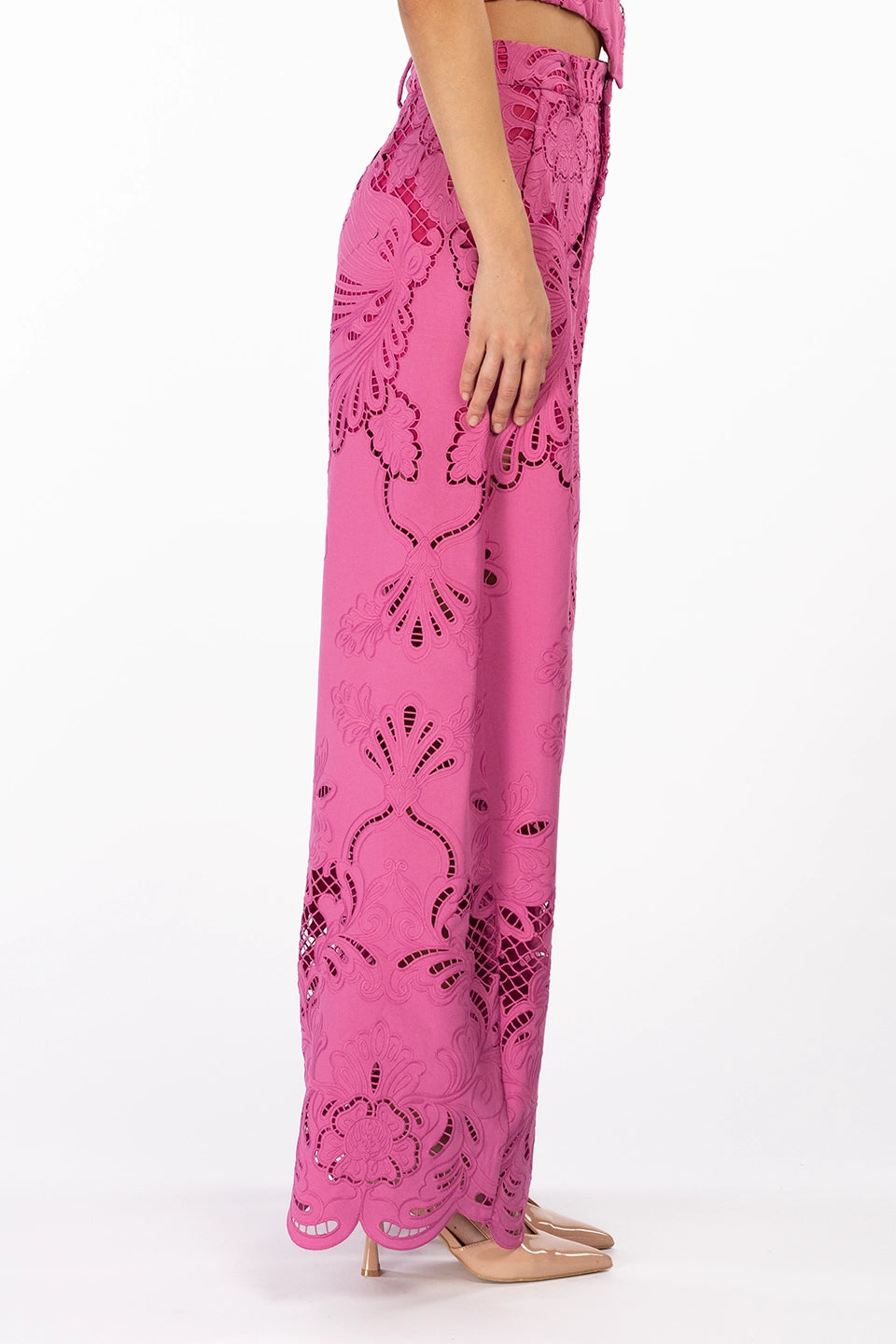 Designer Pink Women pants, shop online with free delivery in Dubai. Product gallery 3