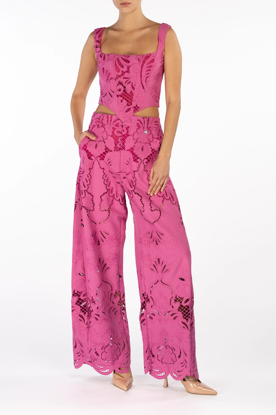 Designer Pink Women pants, shop online with free delivery in UAE. Product gallery 5