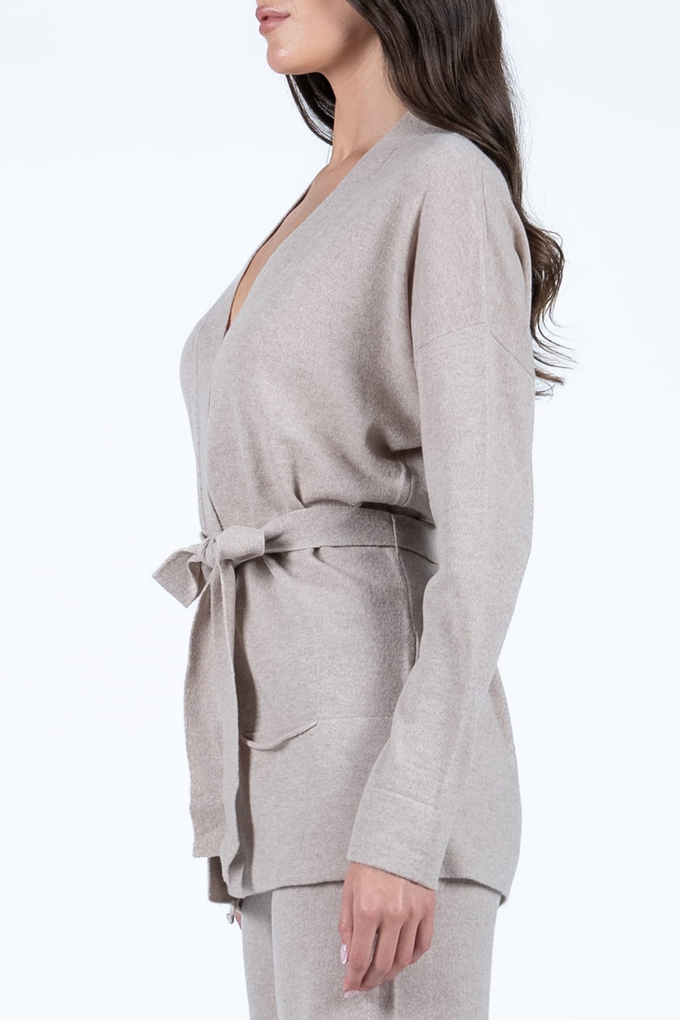 Thumbnail for Product gallery 5, Belted Dune Cashmere Cardigan