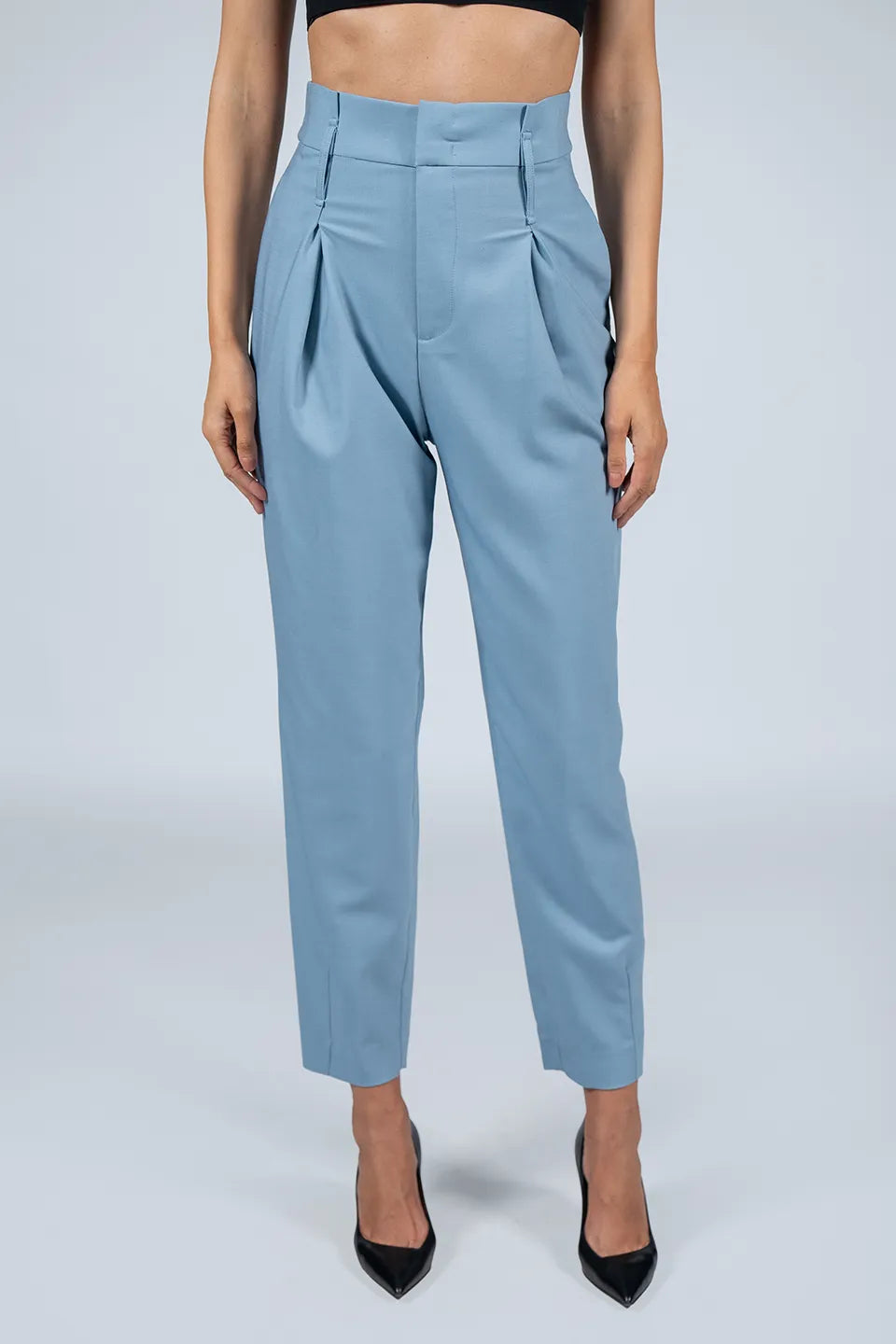 Shop online trendy Blue Women pants from Federica Tosi Fashion designer. Product gallery 1