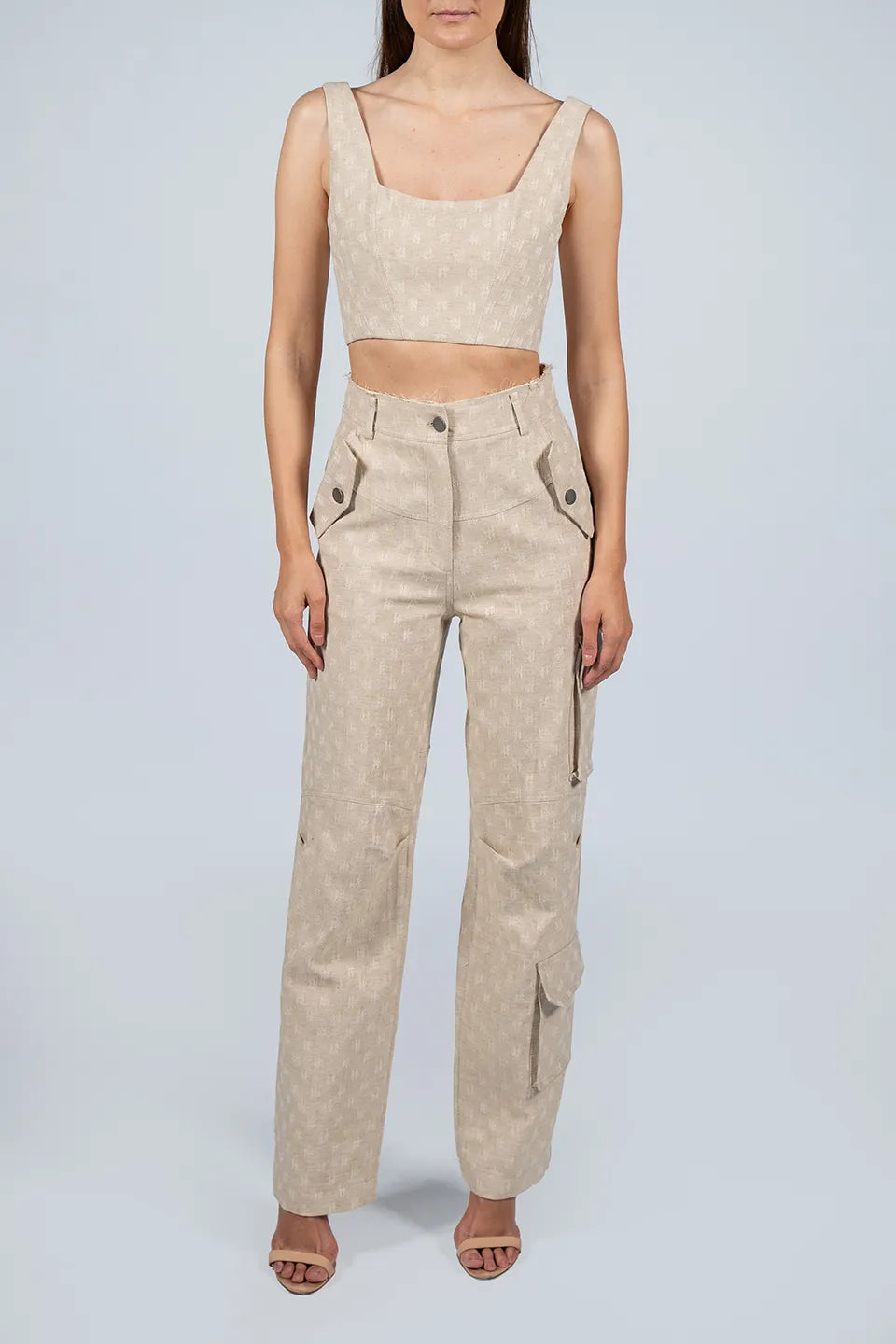 Shop online trendy Beige Women pants from Federica Tosi Fashion designer. Product gallery 1