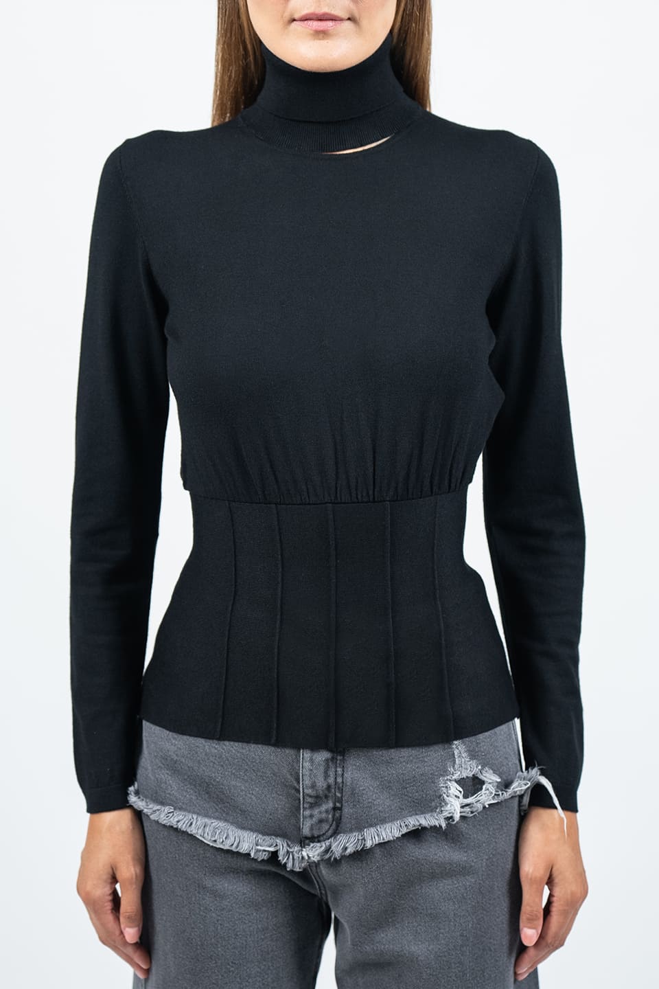 Shop online trendy Black Women long sleeve from Federica Tosi Fashion designer. Product gallery 1