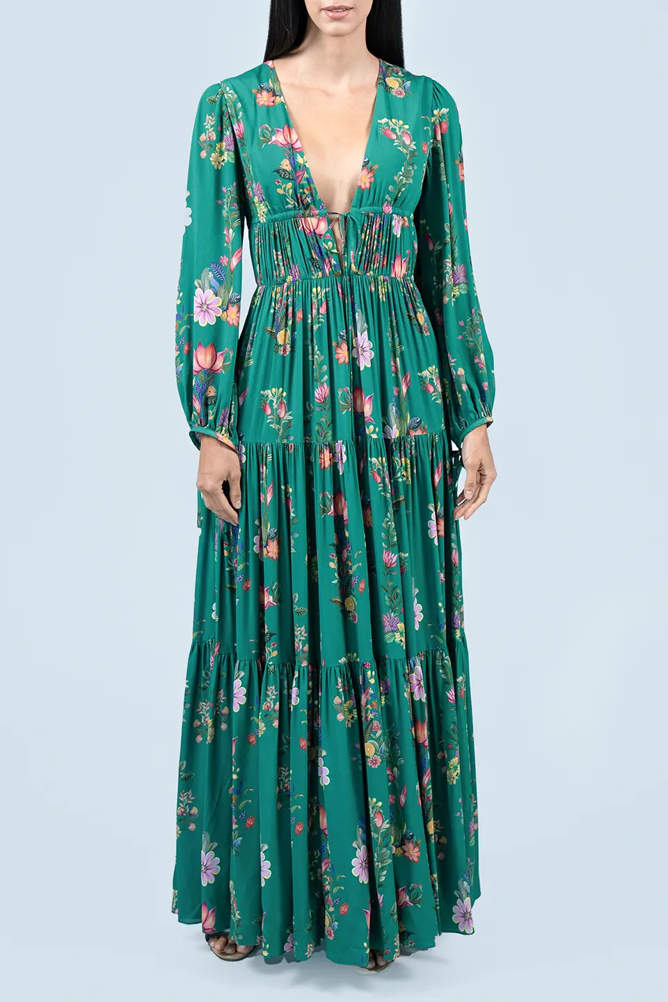 Shop online trendy Green Midi dresses from Borgo de Nor Fashion designer. Product gallery 1