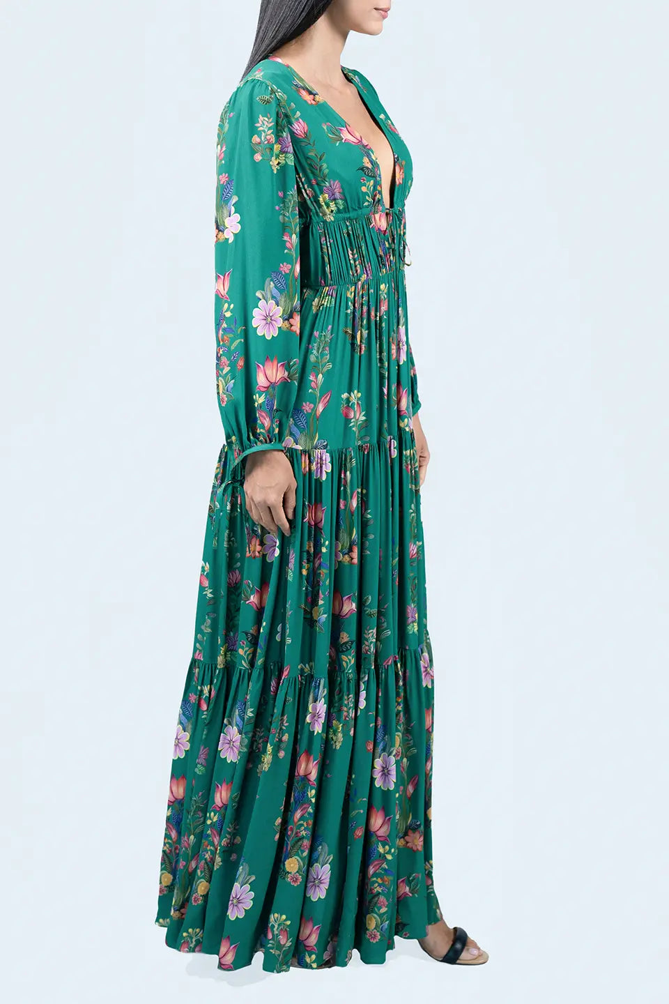 Designer Green Midi dresses, shop online with free delivery in UAE. Product gallery 2