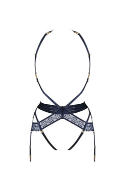 Bordelle | Mari Suspender Harness Navy Blue