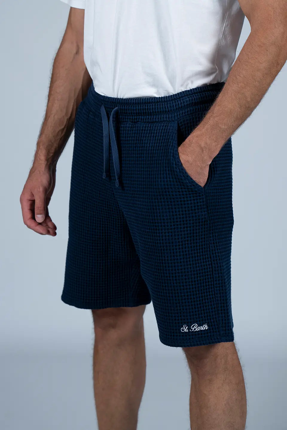 Designer Blue Men Shorts, shop online with free delivery in Dubai. Product gallery 3