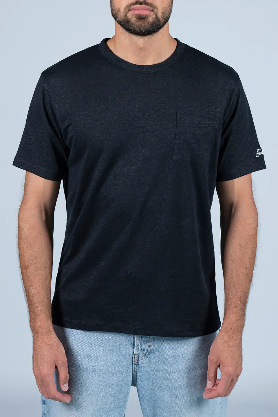 Shop online trendy Black Men T-shirts from MC2 Saint Barth Fashion designer. Product gallery 1