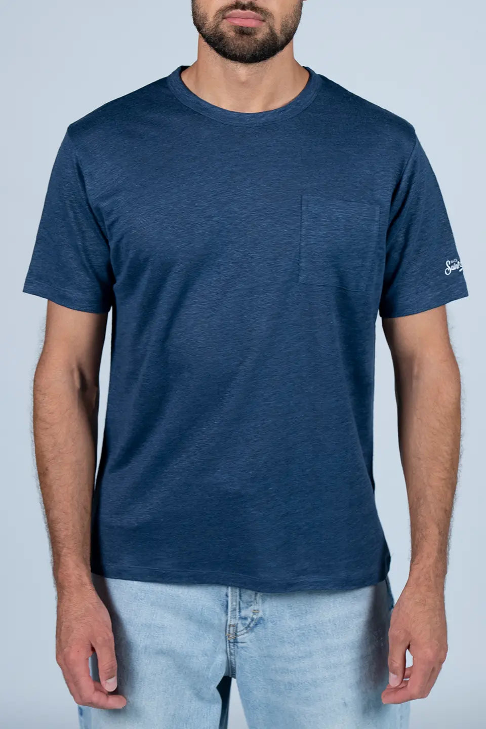 Shop online trendy Blue Men T-shirts from MC2 Saint Barth Fashion designer. Product gallery 1