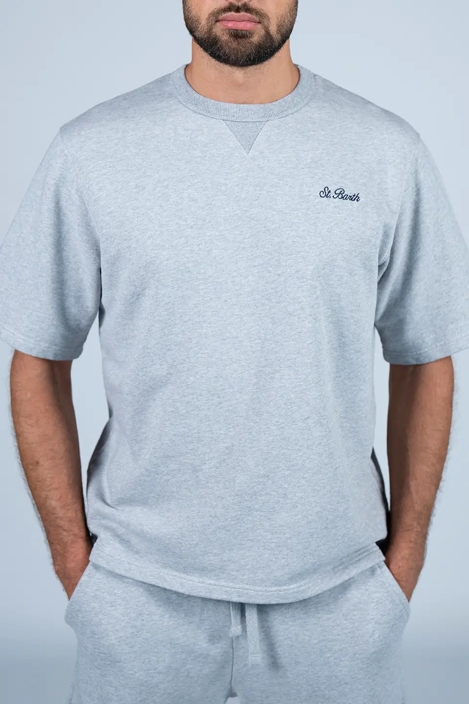 Shop online trendy Gray Men T-shirts from MC2 Saint Barth Fashion designer. Product gallery 1