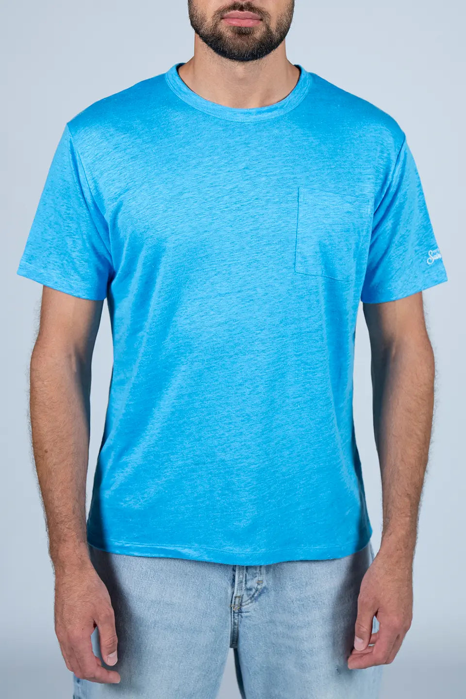 Shop online trendy Blue Men T-shirts from MC2 Saint Barth Fashion designer. Product gallery 1