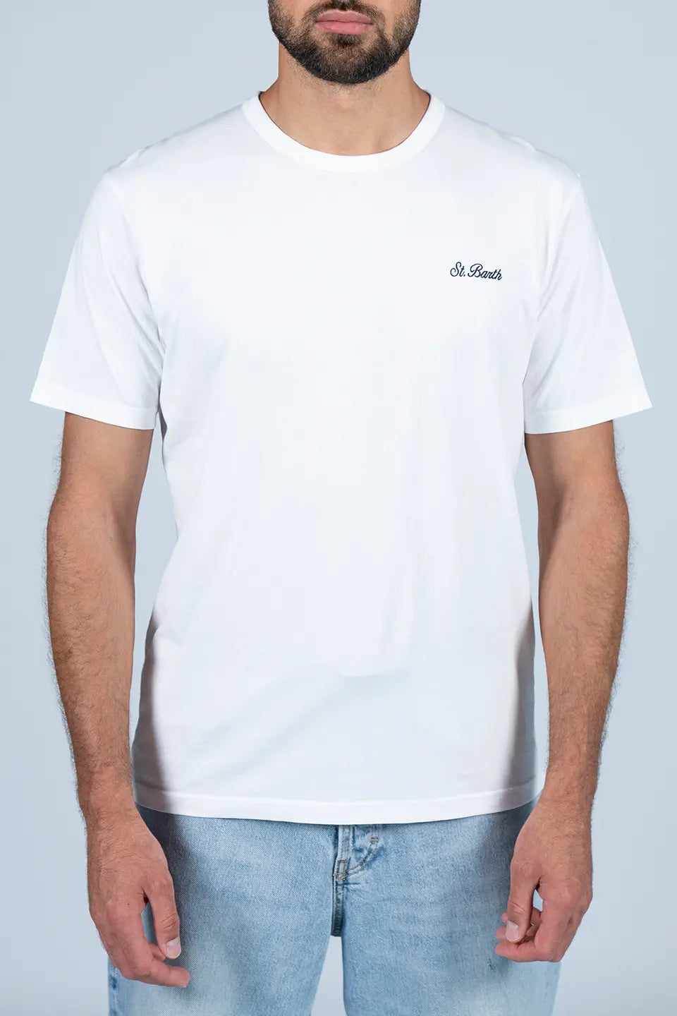 Shop online trendy White Men T-shirts from MC2 Saint Barth Fashion designer. Product gallery 1