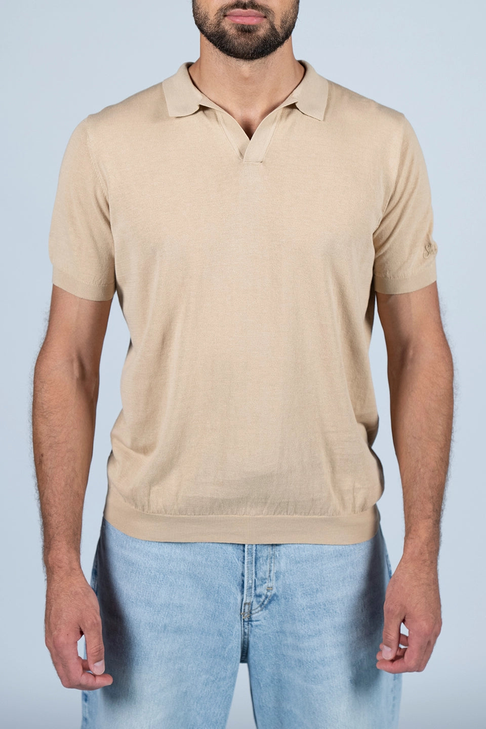 Shop online trendy Beige Men T-shirts from MC2 Saint Barth Fashion designer. Product gallery 1