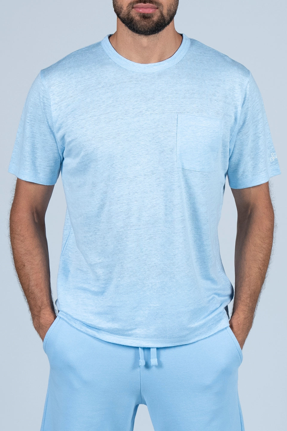 Shop online trendy Blue Men T-shirts from MC2 Saint Barth Fashion designer. Product gallery 1