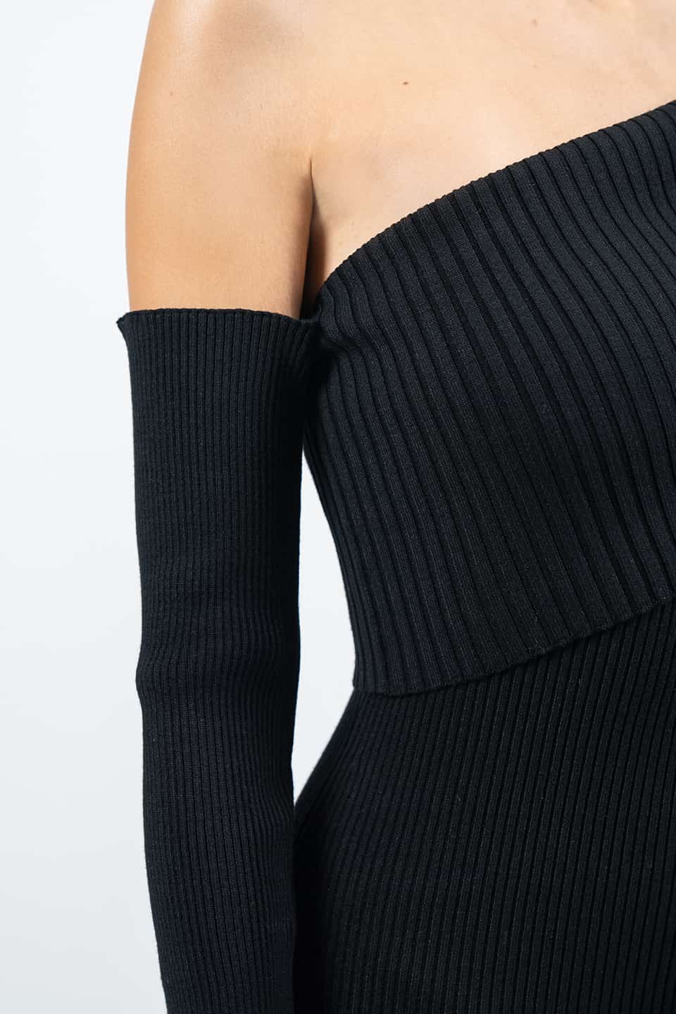 Thumbnail for Product gallery 4, Black One Sided Knit Dress
