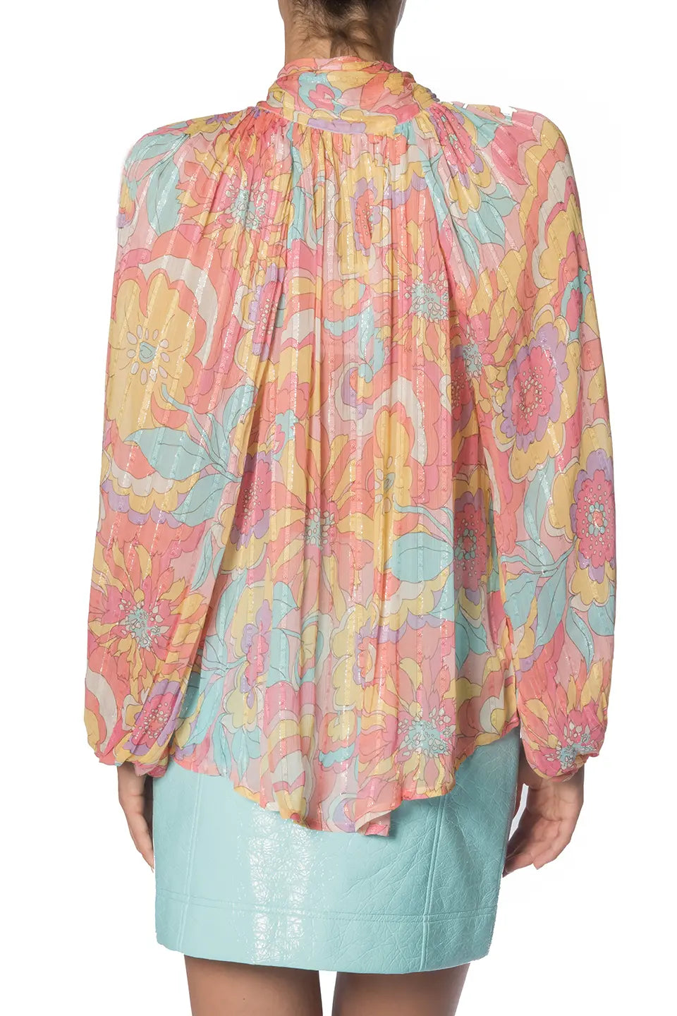 Multicolor Fall Blouses Blush Woven Blouse | Women blouses Collection 2024 | Maison D'Vie