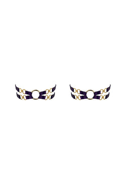 Bordelle | Nara Bondage Garters Deep Purple