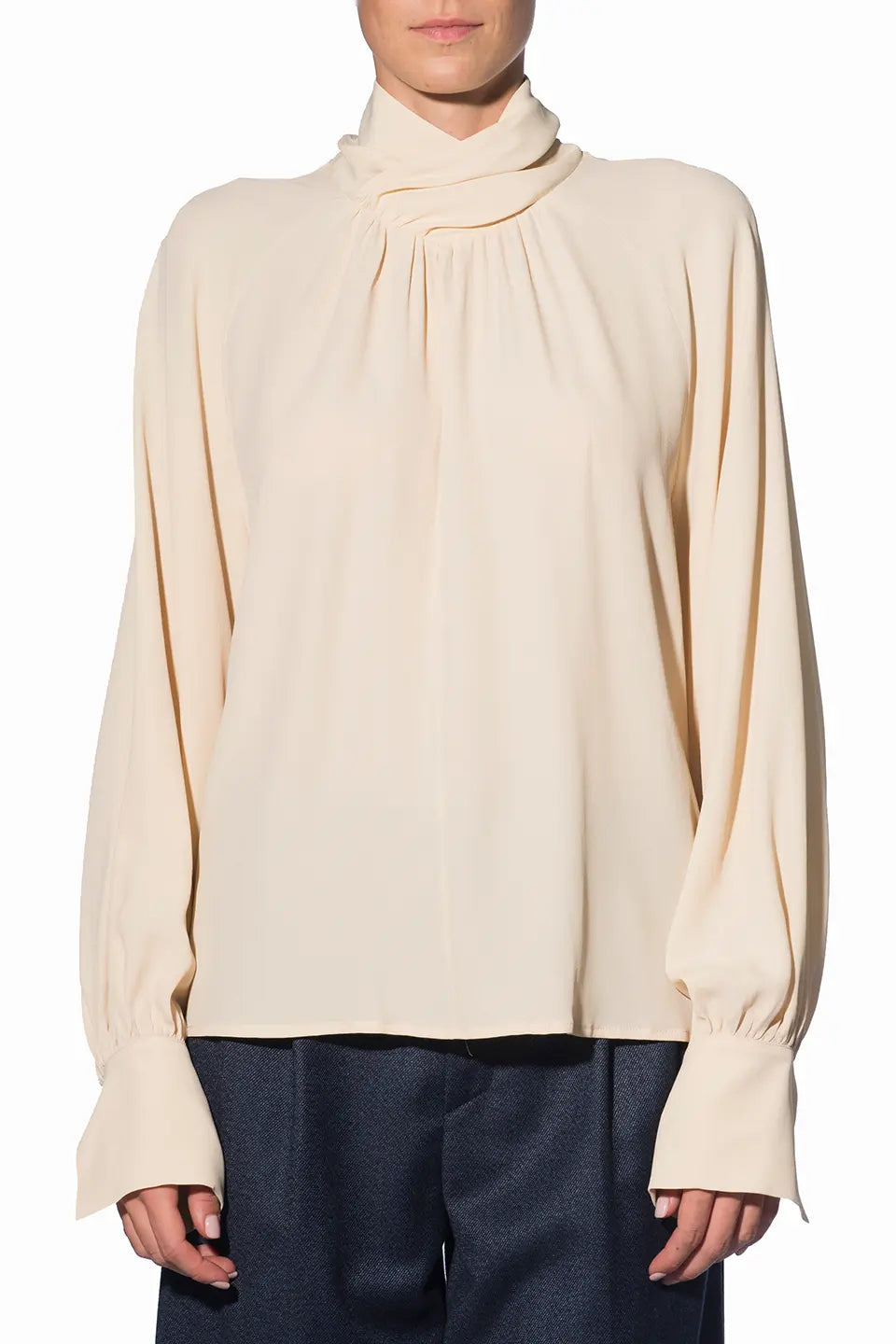 Shop online trendy Ivory Women blouses from Federica Tosi Fashion designer. Product gallery 1