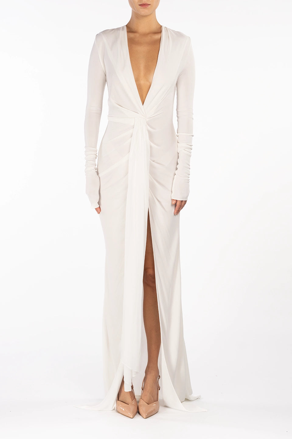 Shop online trendy White Maxi dresses from Giuseppe Di Morabito Fashion designer. Product gallery 1