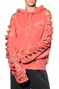 Avavav | Red Cut-out Hoodie, alternative view