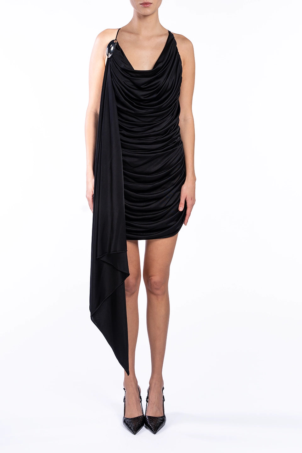Shop online trendy Black Mini dresses from Giuseppe Di Morabito Fashion designer. Product gallery 1