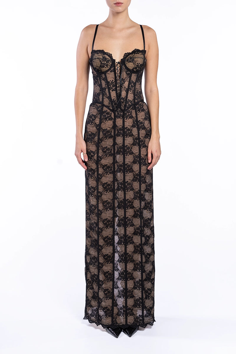 Black Lace Maxi Dress