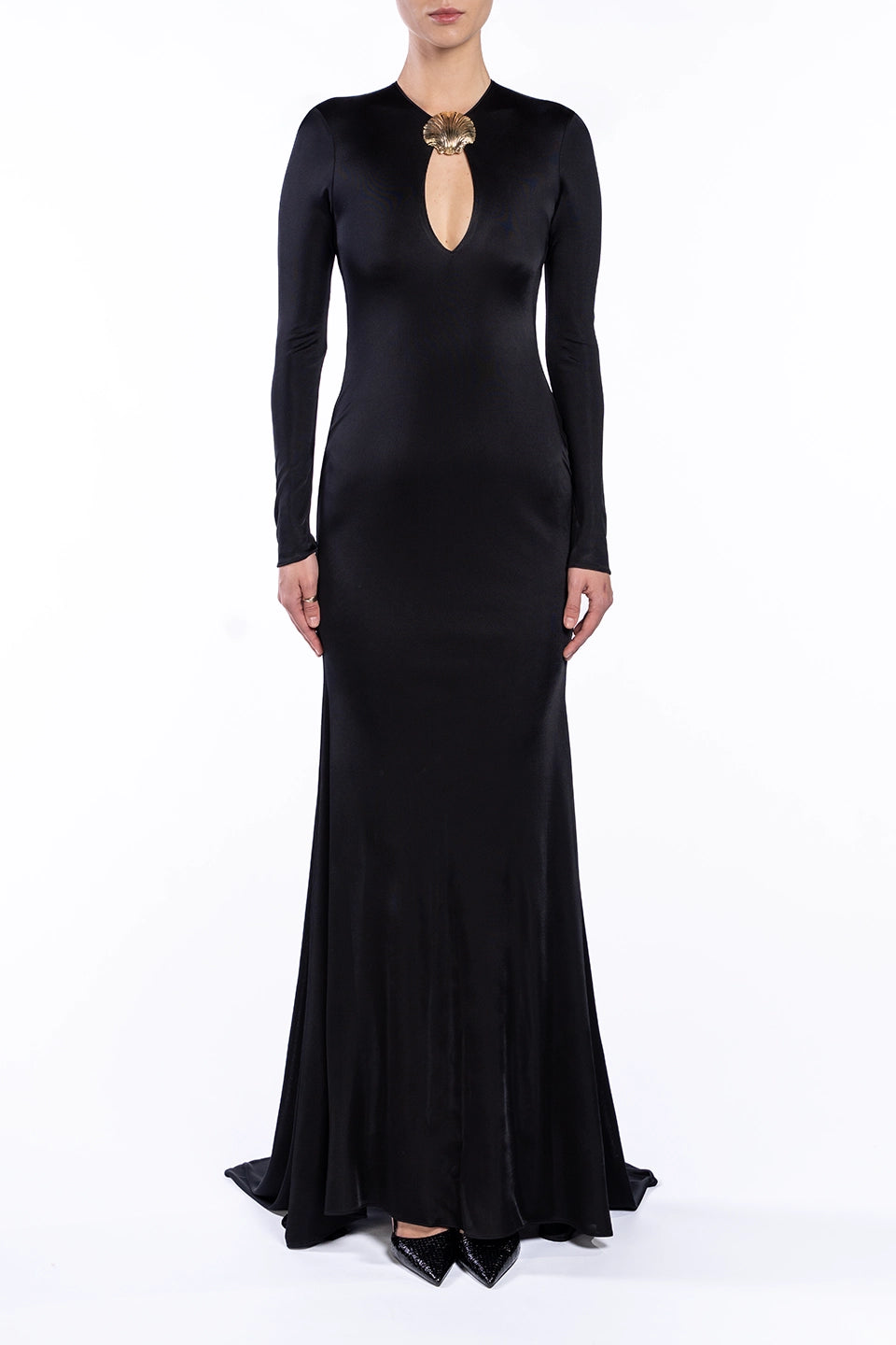Shop online trendy Black Maxi dresses from Giuseppe Di Morabito Fashion designer. Product gallery 1